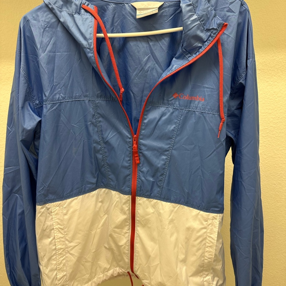 Columbia Light Blue Jacket with Red Trim